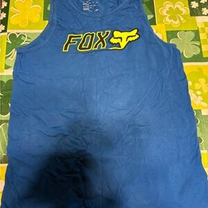 Fox 🦊 mens Blue Tank Top size Lg